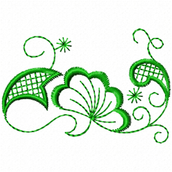 Flowers And Tree Embroidery Design 4
